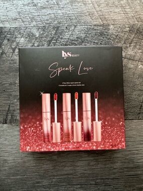LYS Beauty Speak Love Matte Liquid Lipstick 3-Piece Set NIB